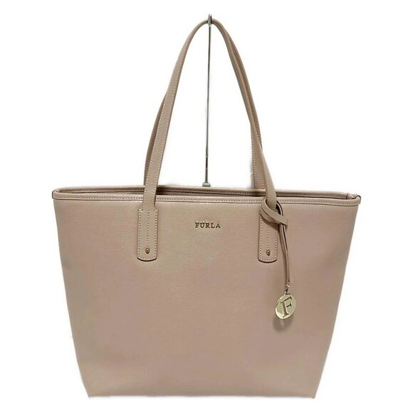 Auth FURLA - Light Pink Leather Shoulder Bag - Picture 1 of 9